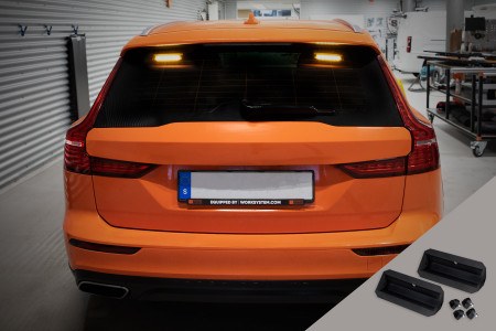 2 stk beslag til vinduesmontering af blitzlys på bilens sideruder eller bagrude på stationcars