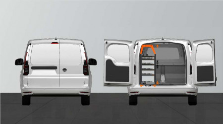 LB5 Bilindretning til VW Caddy Cargo & Ford Connect L2