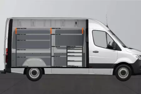 V-PRO Bilindretning til Mercedes Sprinter Standard L2H2