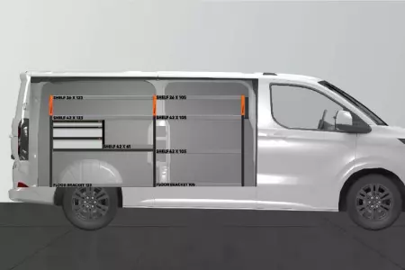 LS3 Bilindretning til Ford Custom & VW Transporter L2 