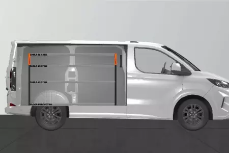 BASE42 Bilindretning til Ford Custom & VW Transporter L1